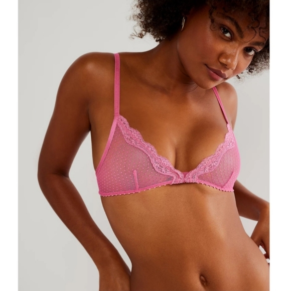 Free People- Midweek Bralette (Cute Pink)-L - Picture 1 of 4
